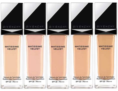 givenchy velvet foundation shades
